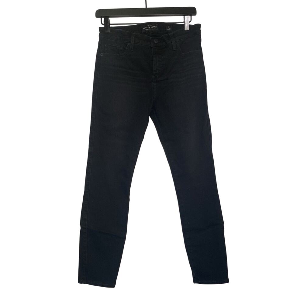 Women's Lucky Brand Ava Skinny Black Wash Jeans Size 6 / 28 Ankle Cheville